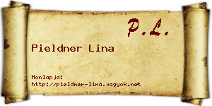 Pieldner Lina névjegykártya